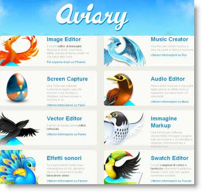 Aviary: suite online per modificare immagini, audio e creare la tua musica