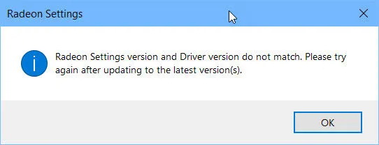 Correggere L'Errore "Radeon Settings Version and Driver Version Do Not Match"